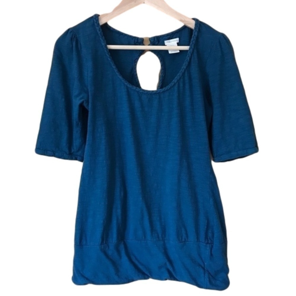 Maurices braid trim scoop neck keyhole back large tunic top